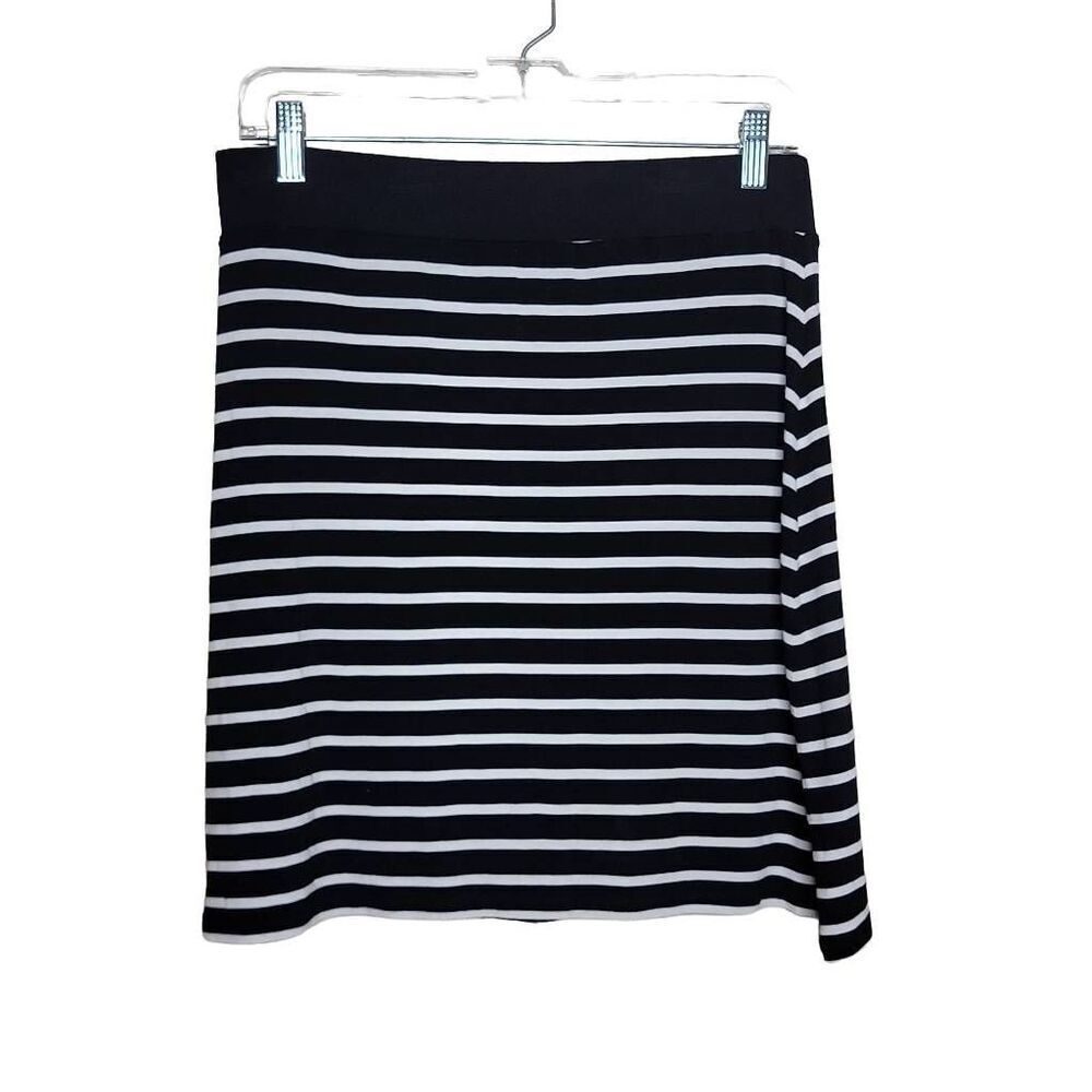 a.n.a A New Approach Stripe Stretch Pull On Knit Skirt